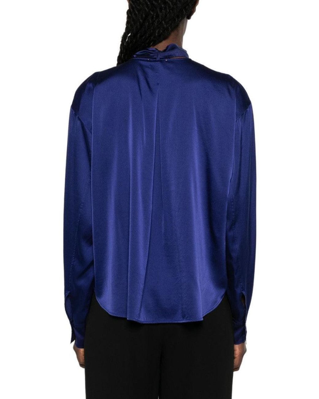 Forte_forte Blue Dark Regular Solid Shirt