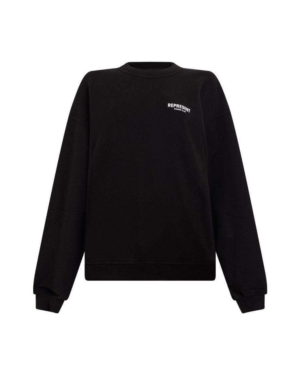 Represent Black Crew Neck Sweatshirt for men