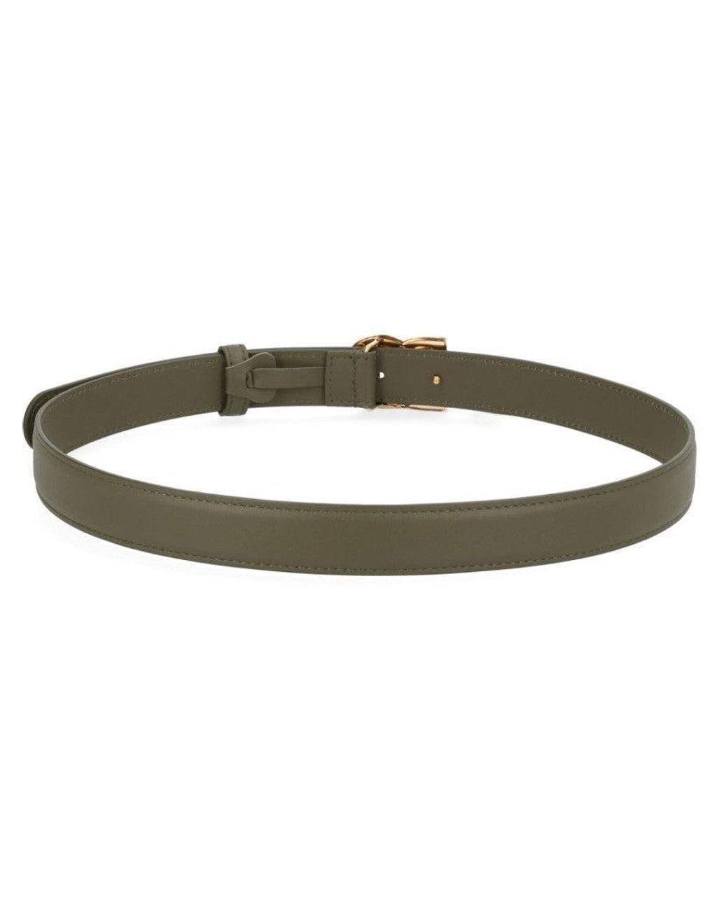 Dolce & Gabbana Green Logo Buckle Belt