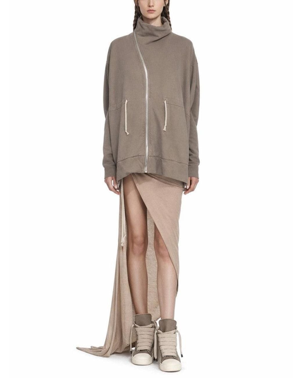 Rick Owens Natural Solid Maxi Skirt