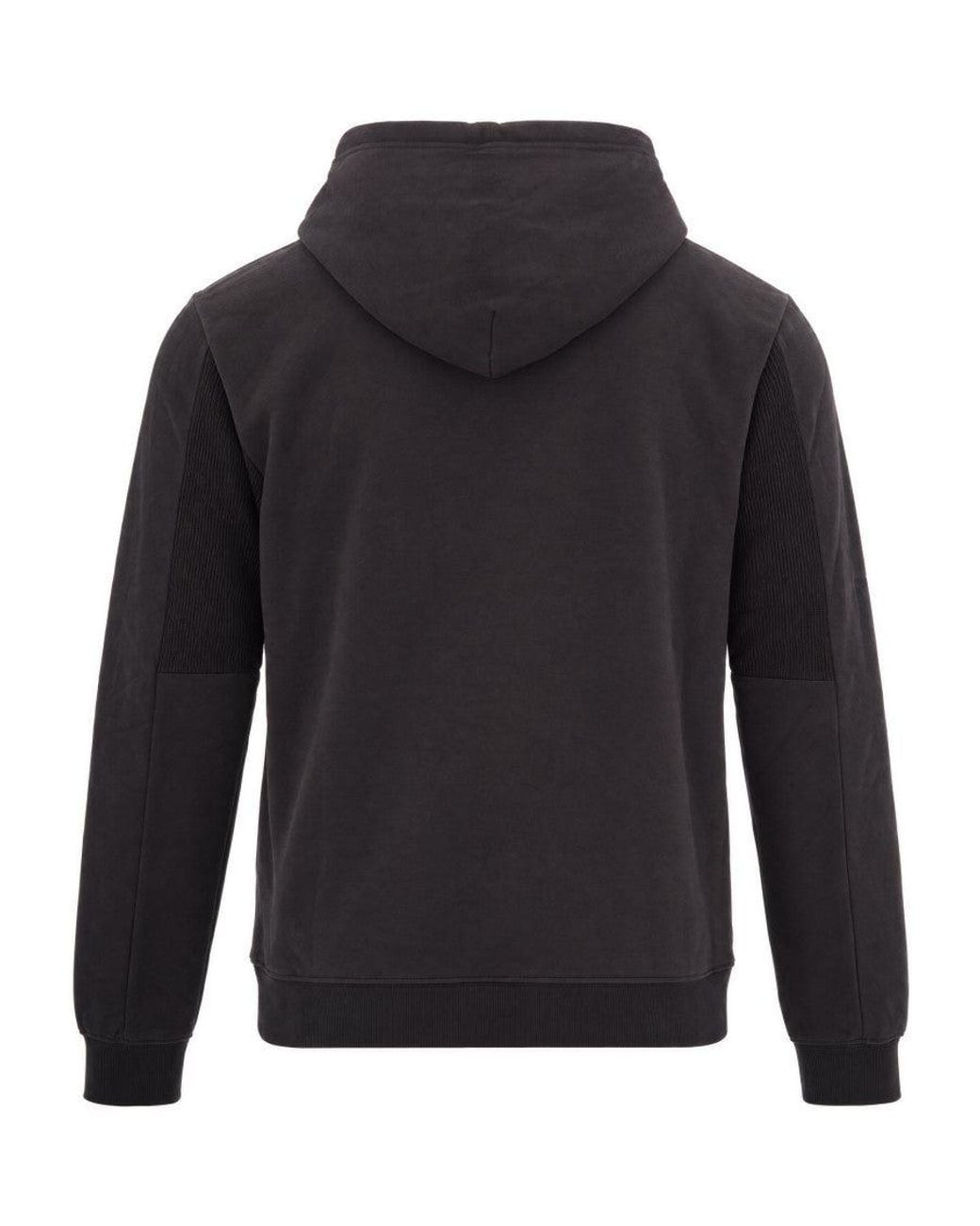 EA7 Blue Dark Logo Hoodie for men