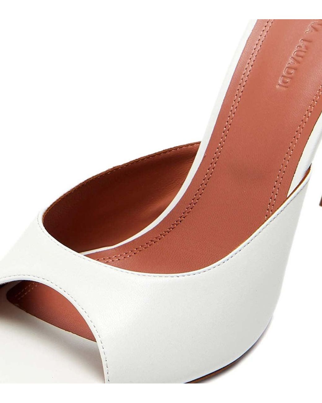 AMINA MUADDI White Leather Alexa Heels