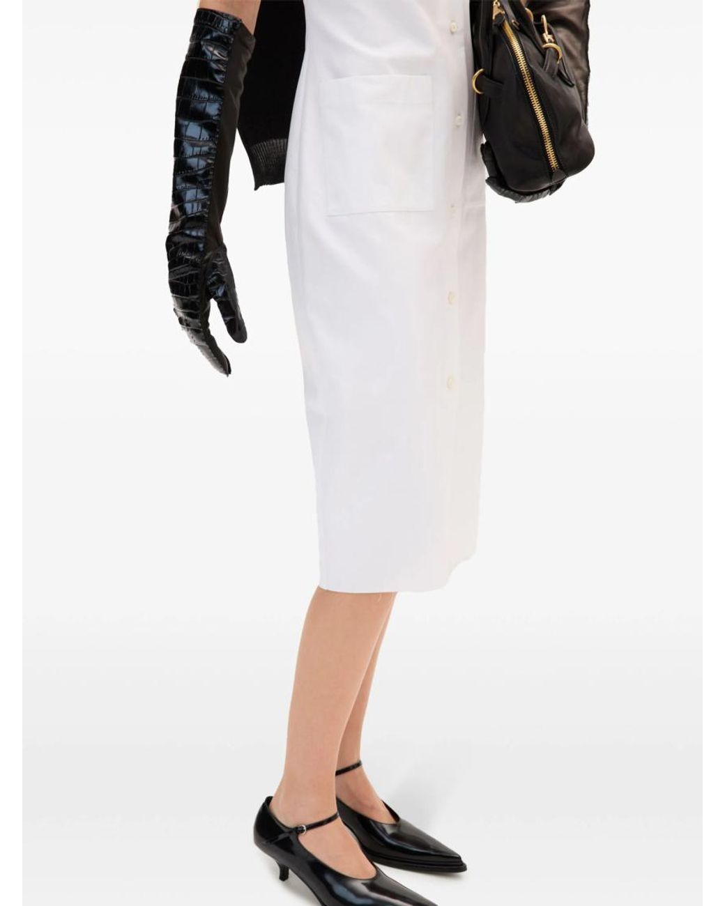 Miu Miu White Poplin Dress