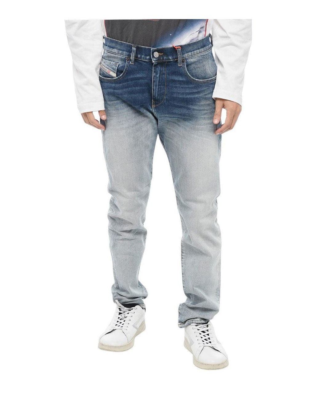 DIESEL Blue Light Slim Mid Rise Jeans for men