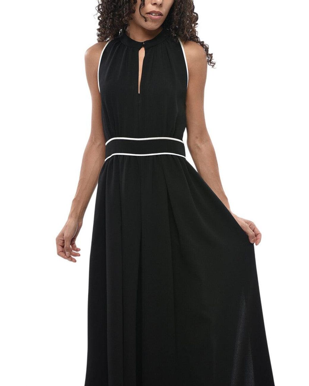 Max Mara Black Halter Neck Maxi Dress