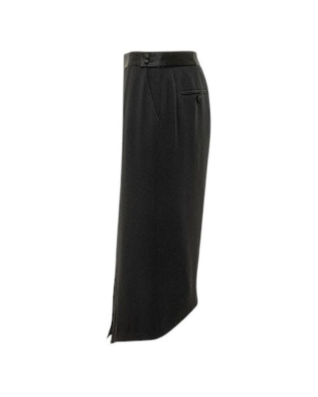 Tom Ford White Solid Midi Skirt