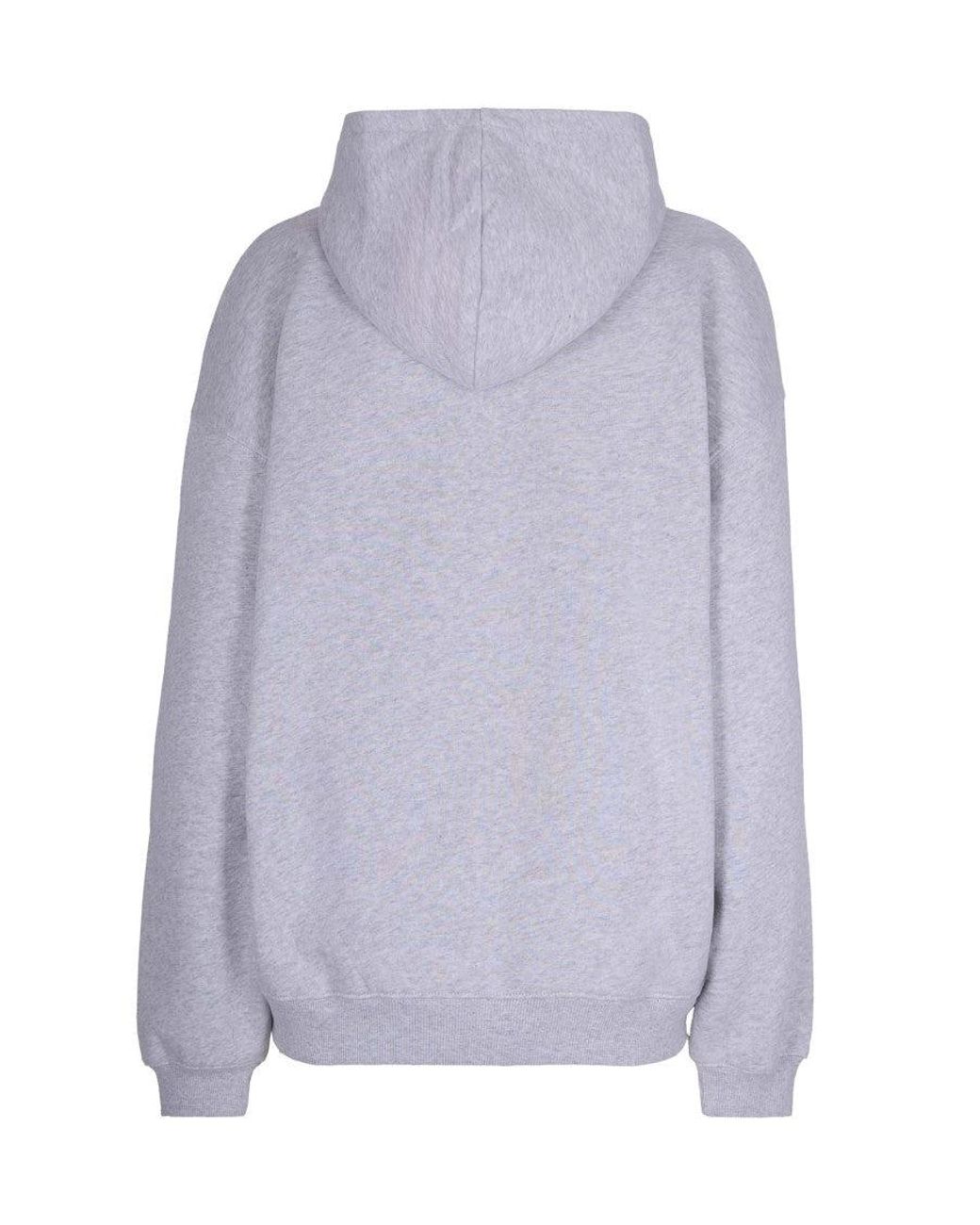 ROTATE BIRGER CHRISTENSEN Gray Light Melange Heavy Sweat Hoodie