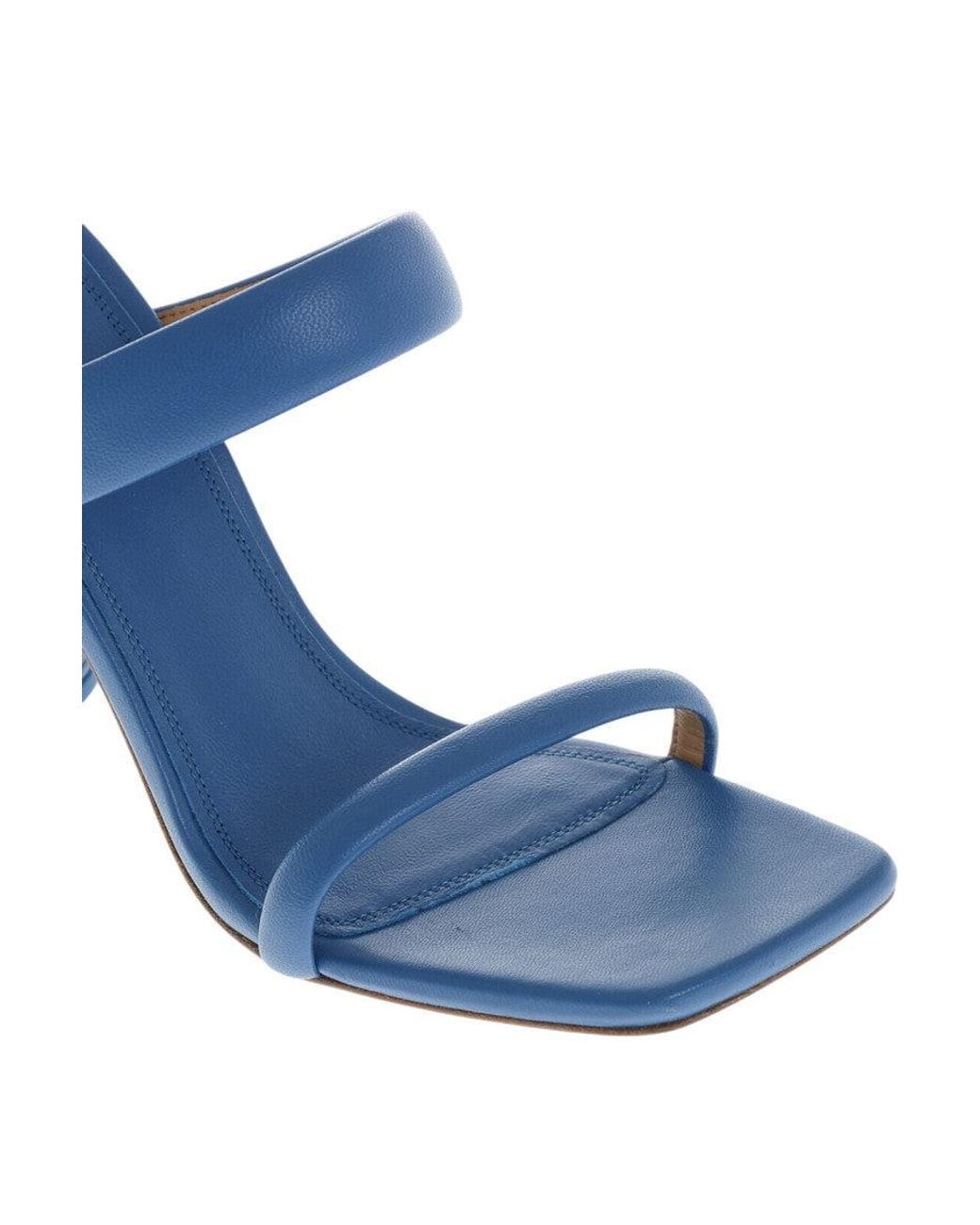 Off-White c/o Virgil Abloh Blue Leather Heels