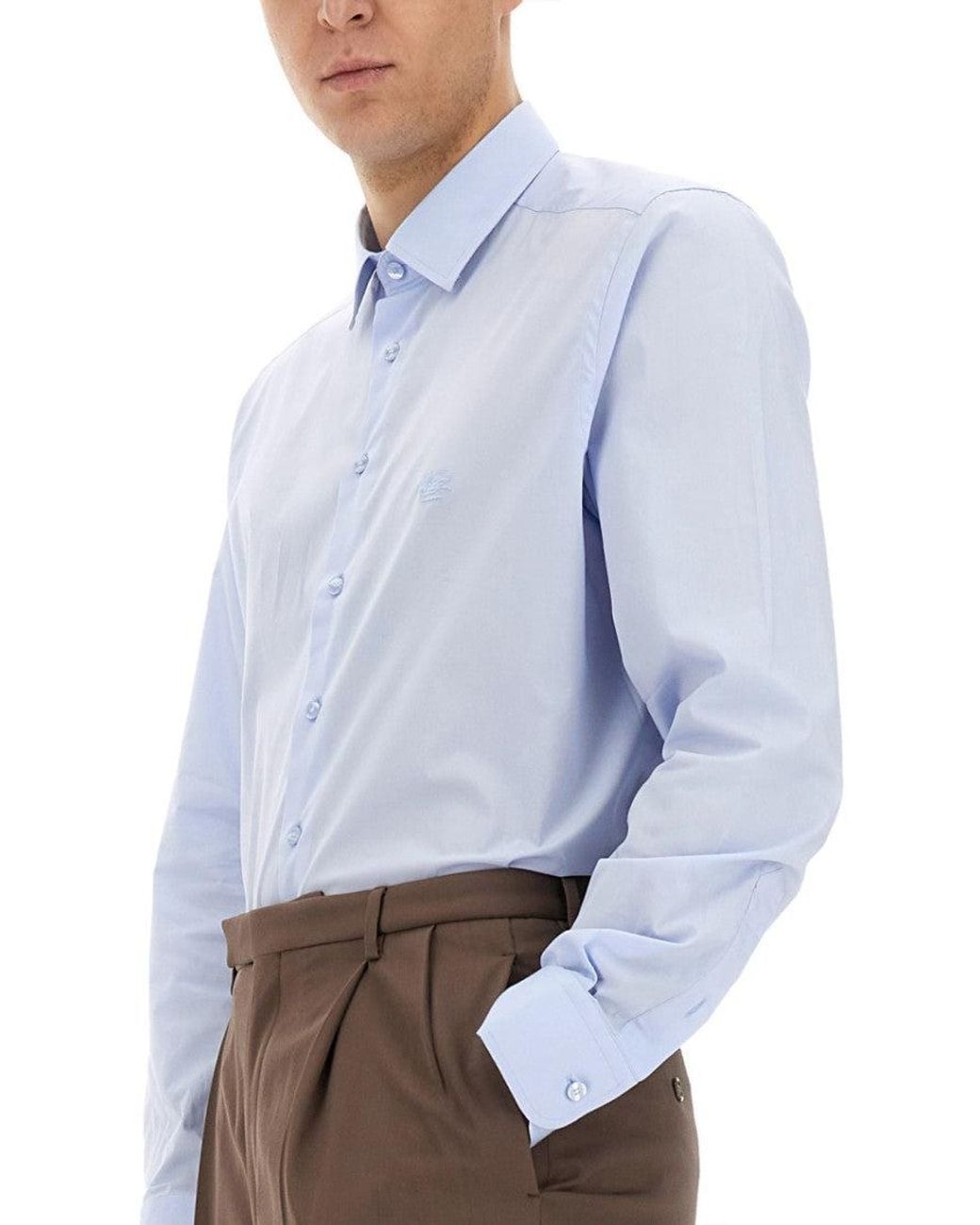 Etro Blue Light Regular Shirt for men