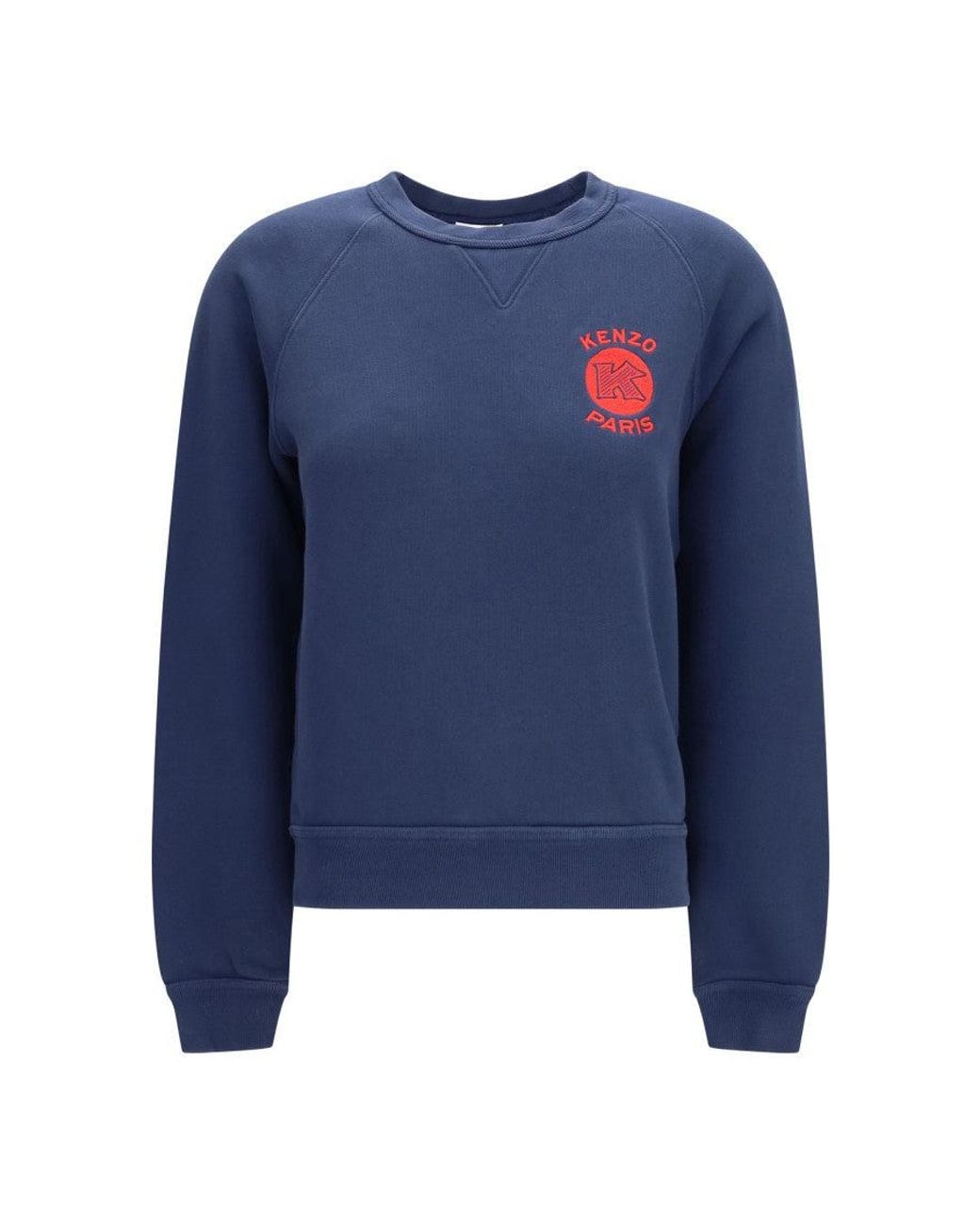 KENZO Blue Embroidered Crew Neck Sweatshirt