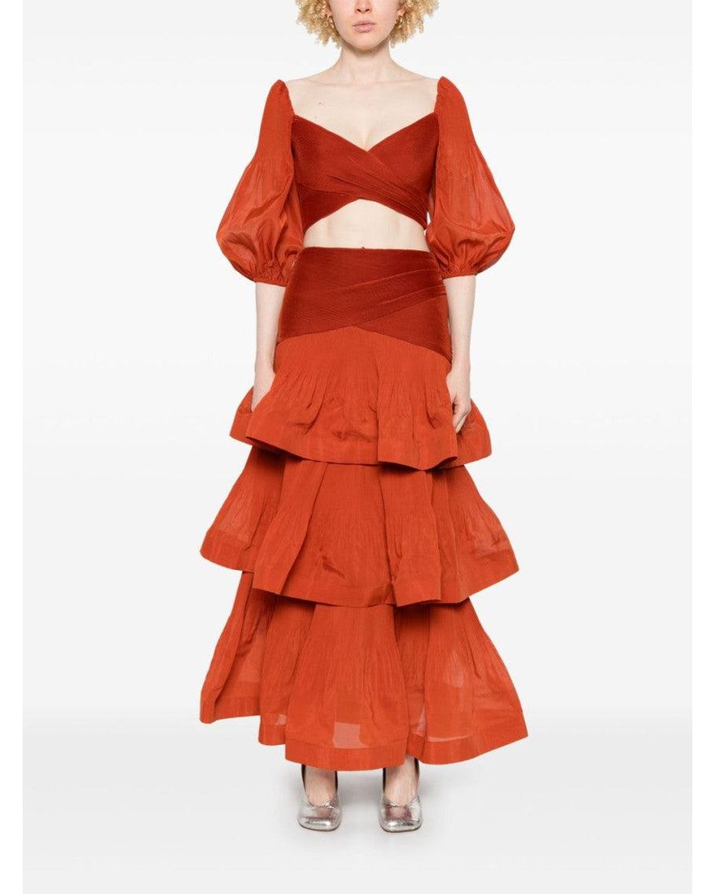 Zimmermann Red Pleated Top