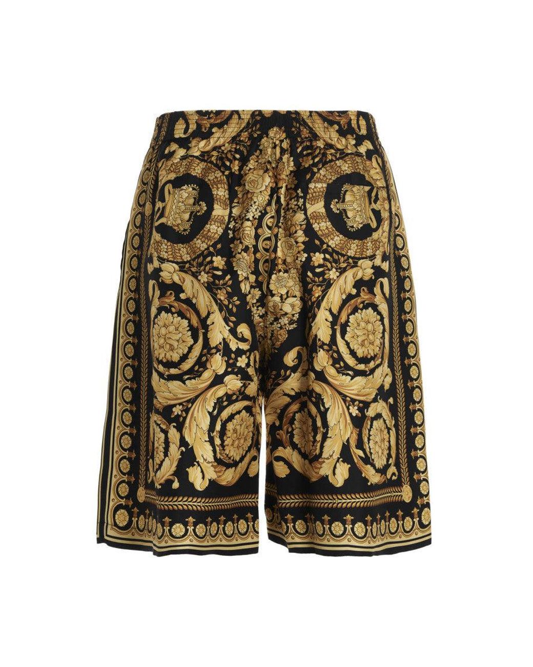 Versace Multicolor Barocco Bermuda Shorts for men
