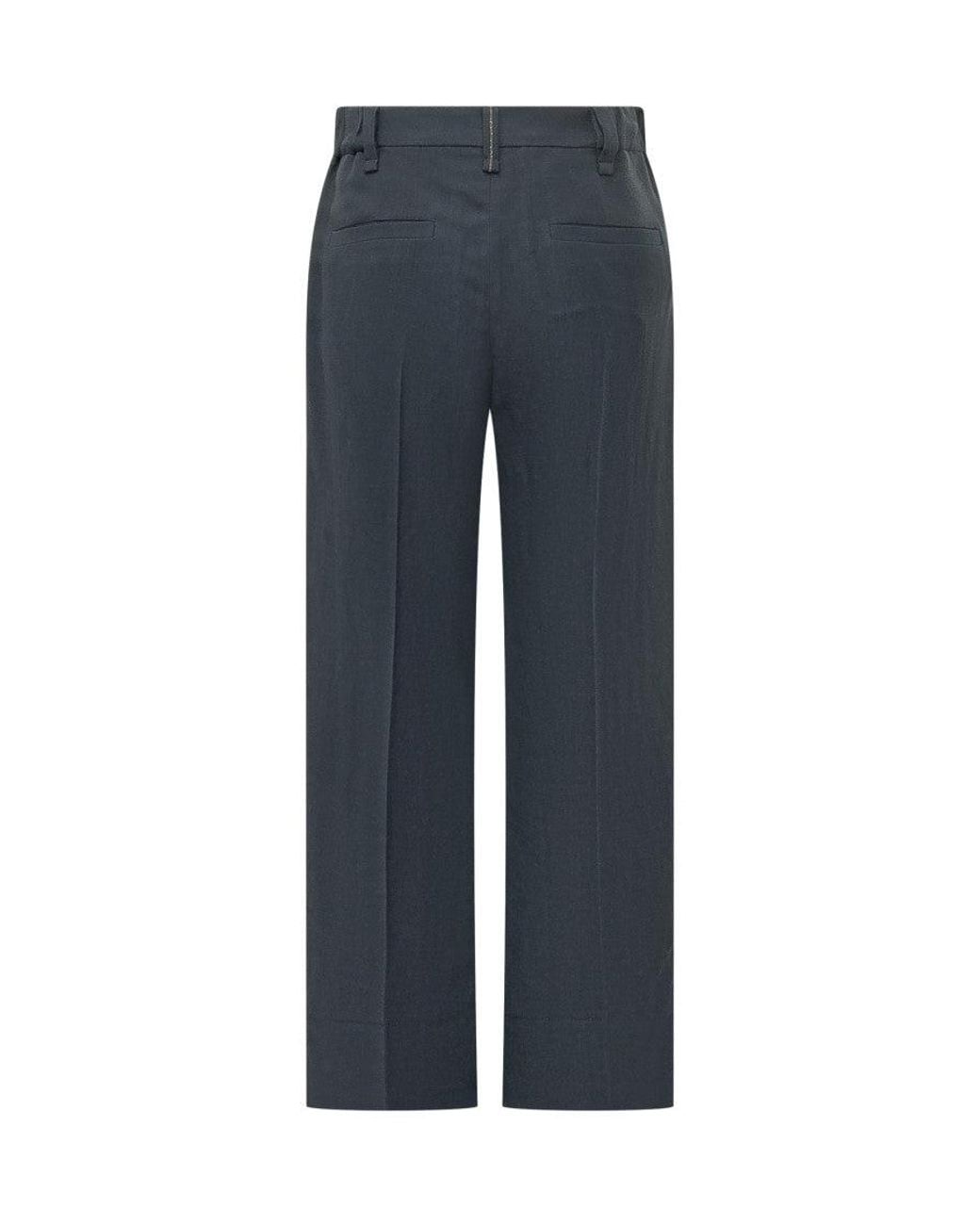Brunello Cucinelli Blue Effortless Summer Trousers
