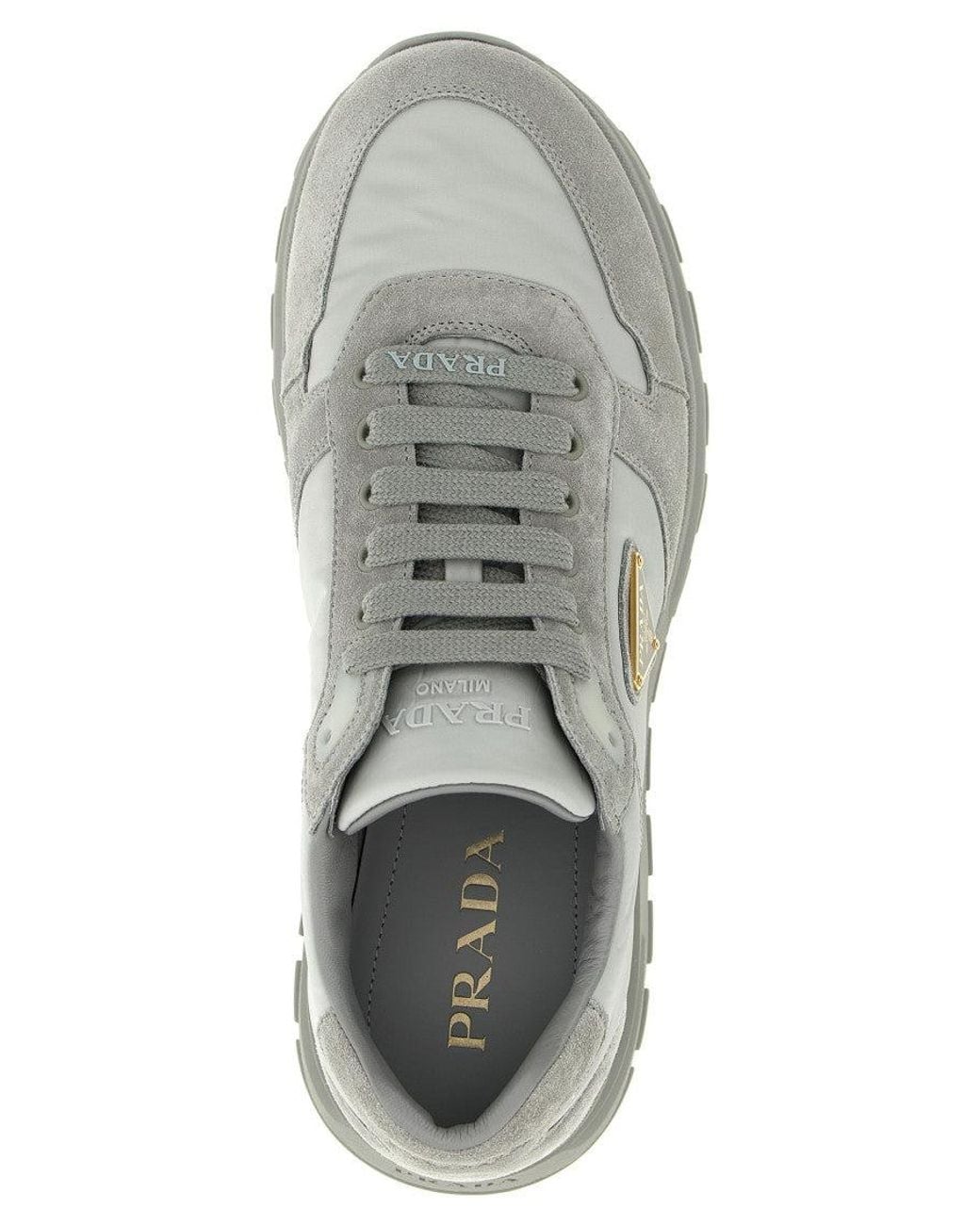 Prada Gray Prax Sneakers for men
