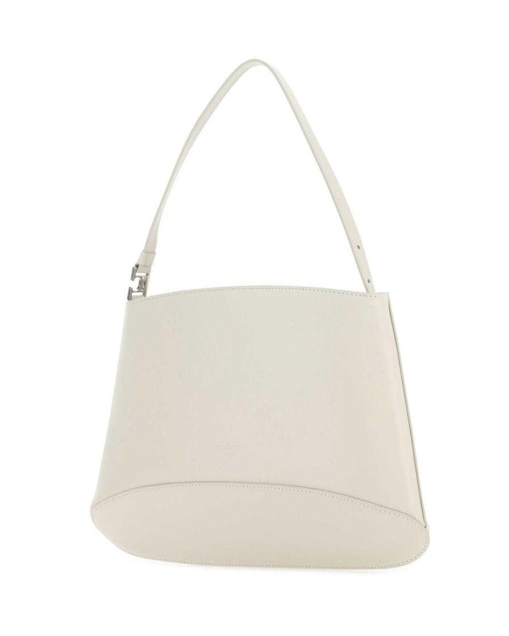 Low Classic White Ivory Leather Shoulder Bag