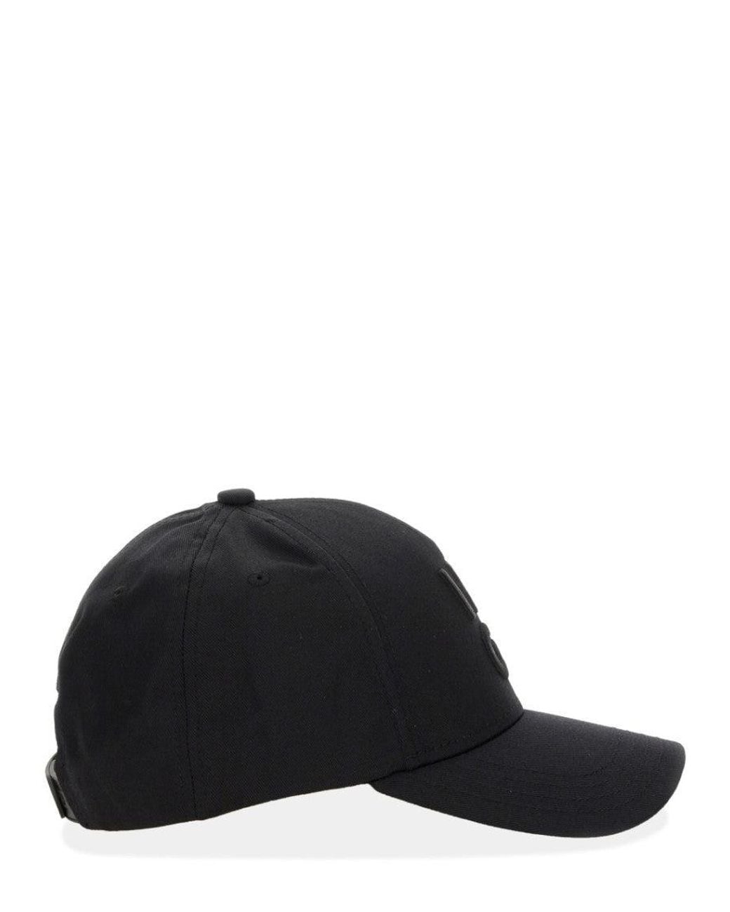 HUGO Black Embroidered Logo Baseball Hat for men