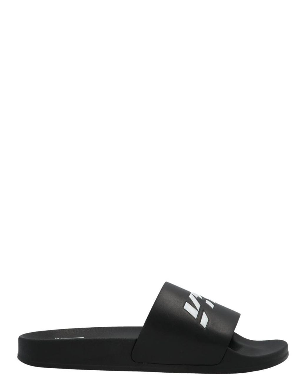 Vetements Black Logo Slides for men