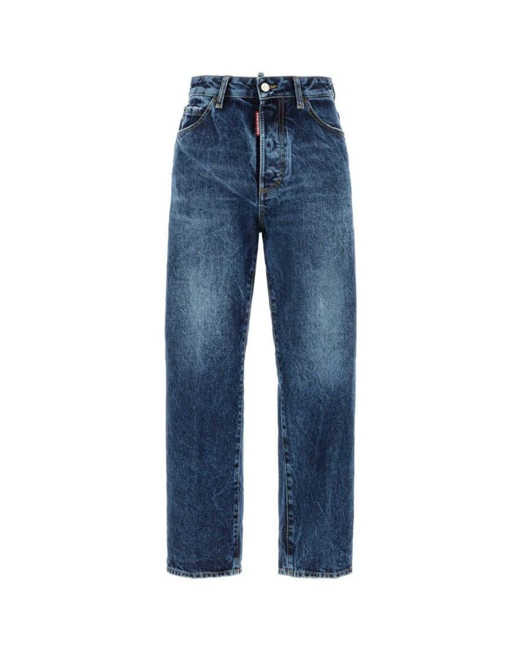 DSquared² Blue Straight High Rise Jeans