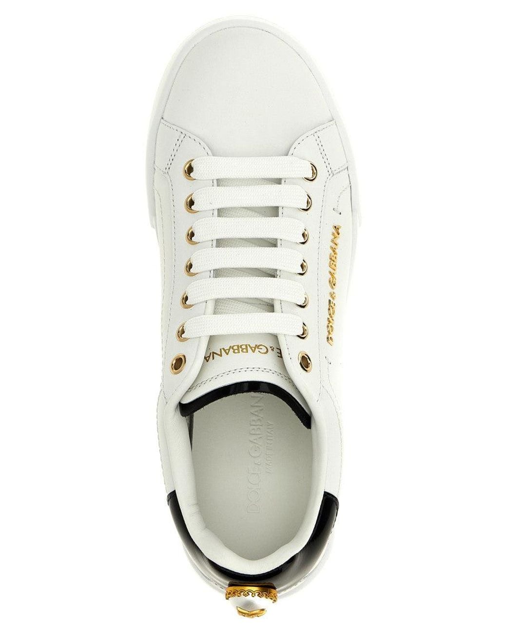Dolce & Gabbana White Lace Up Sneakers