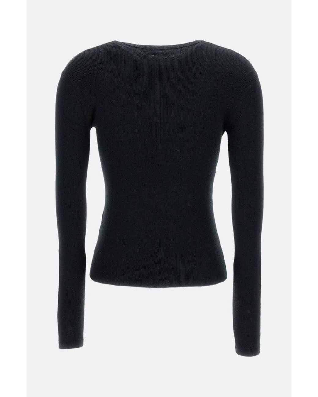 Lisa Yang Black Crew-Neck Sweater