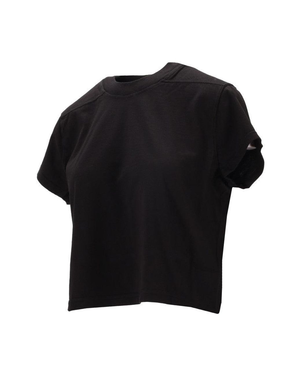 Rick Owens Black Solid Crew Neck T-Shirt