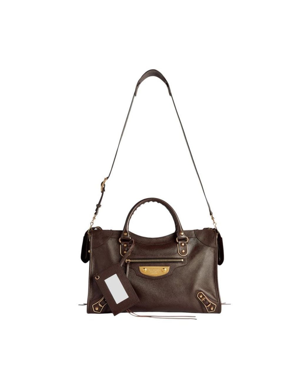 Balenciaga Brown Coffe Le City Uptown Medium Satchel
