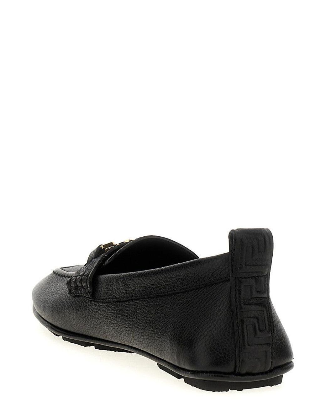 Versace Black 'Villa Driver' Loafers for men