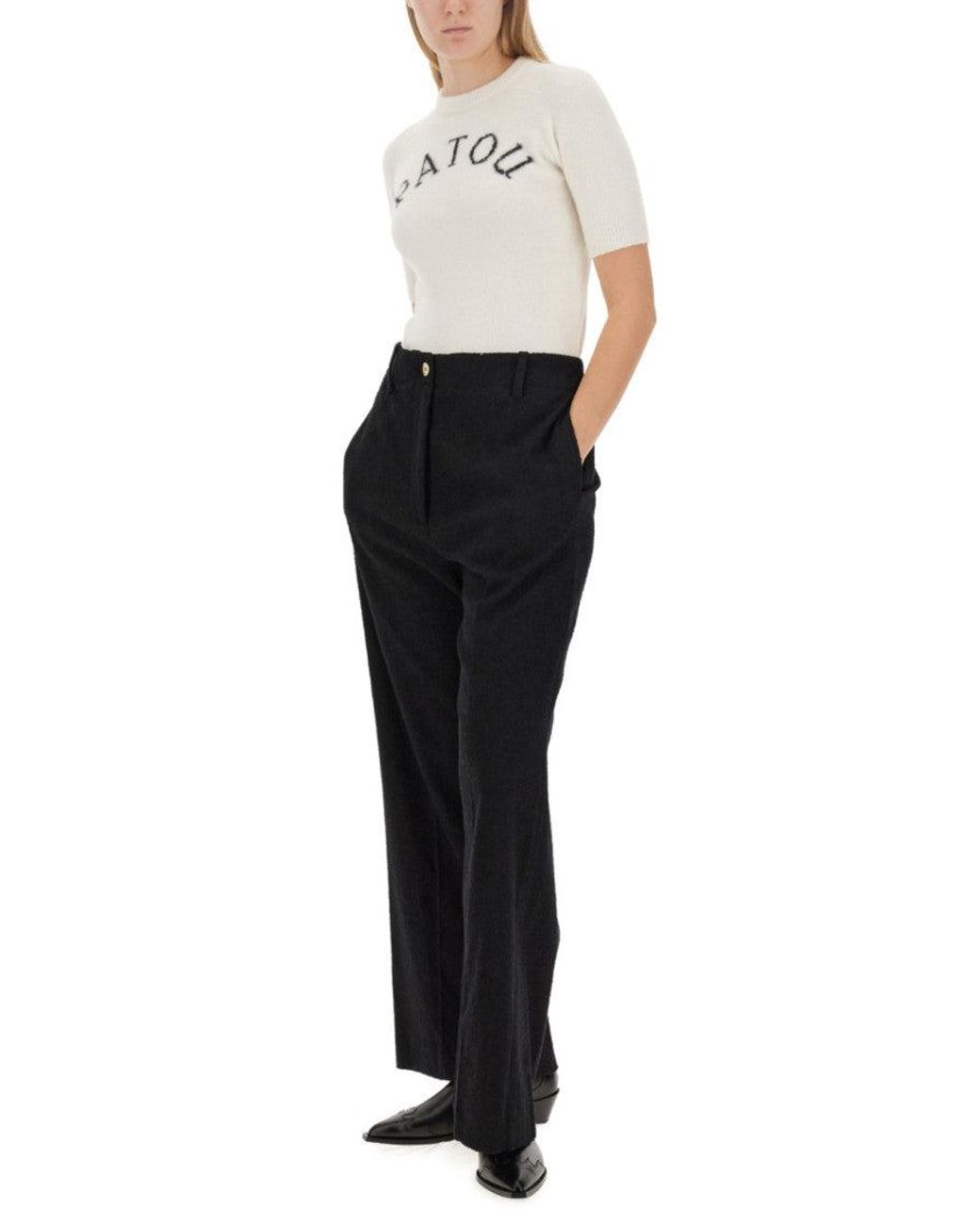 Patou Black Iconic Pants For Modern