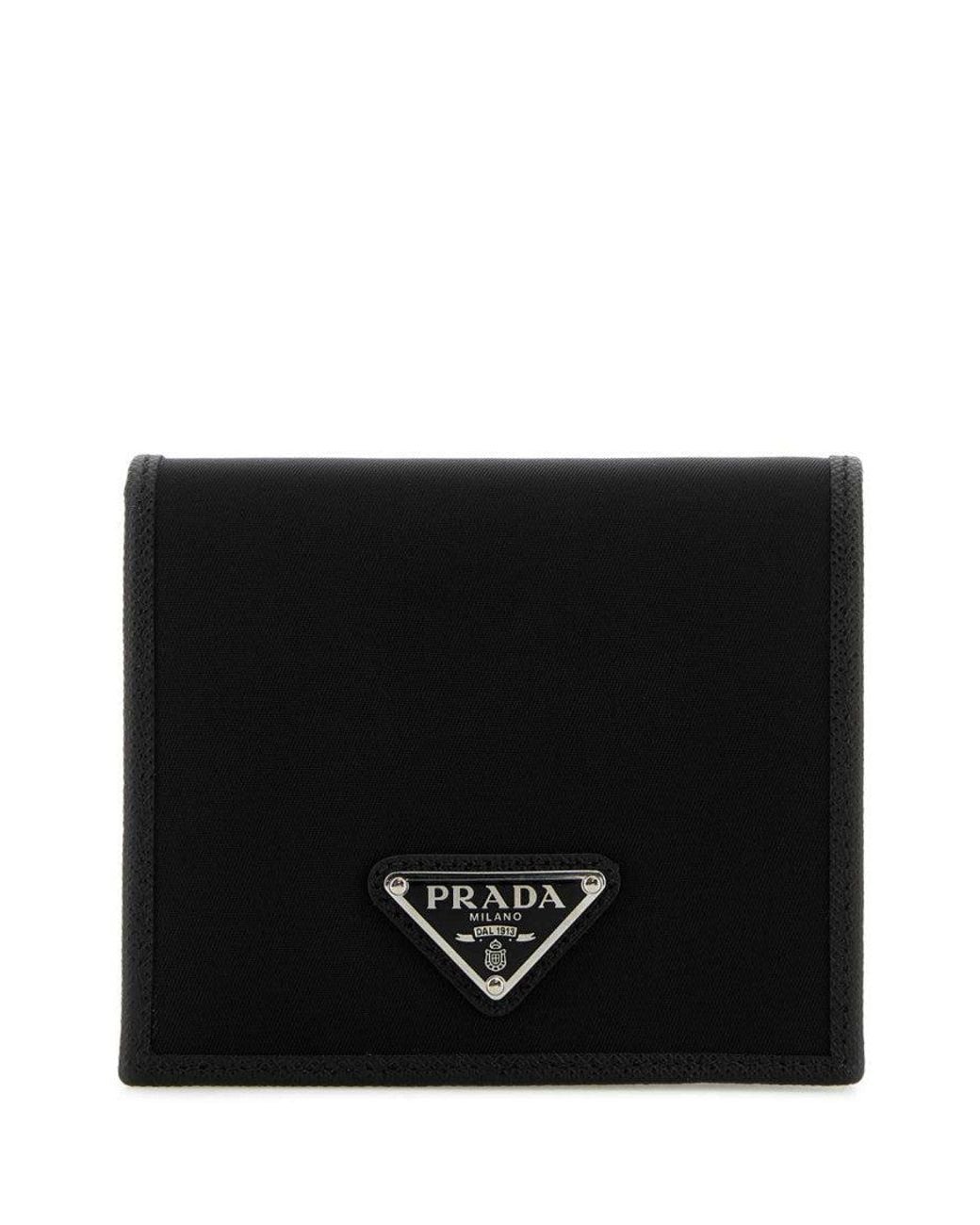 Prada Black Prada Nylon And Leather Wallet for men