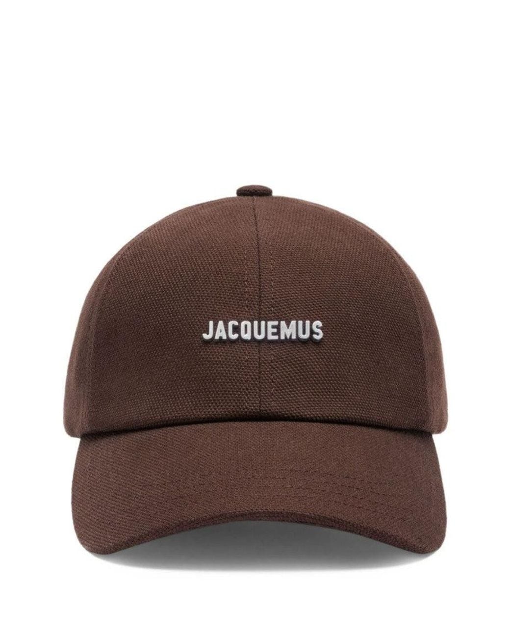 Jacquemus Brown Logo Solid Baseball Cap for men