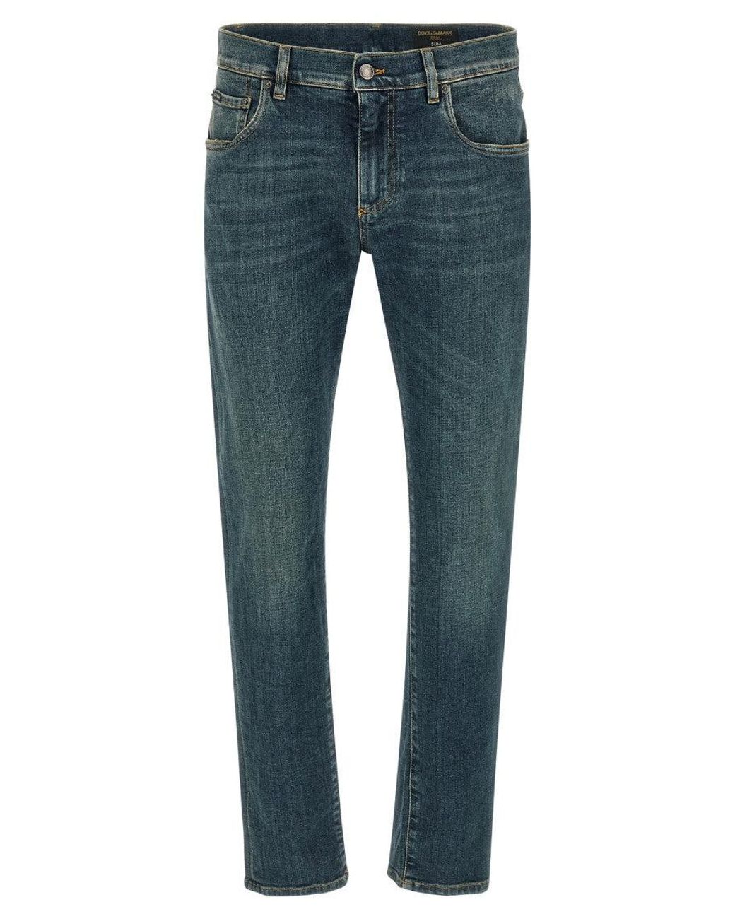 Dolce & Gabbana Blue Slim Jeans for men