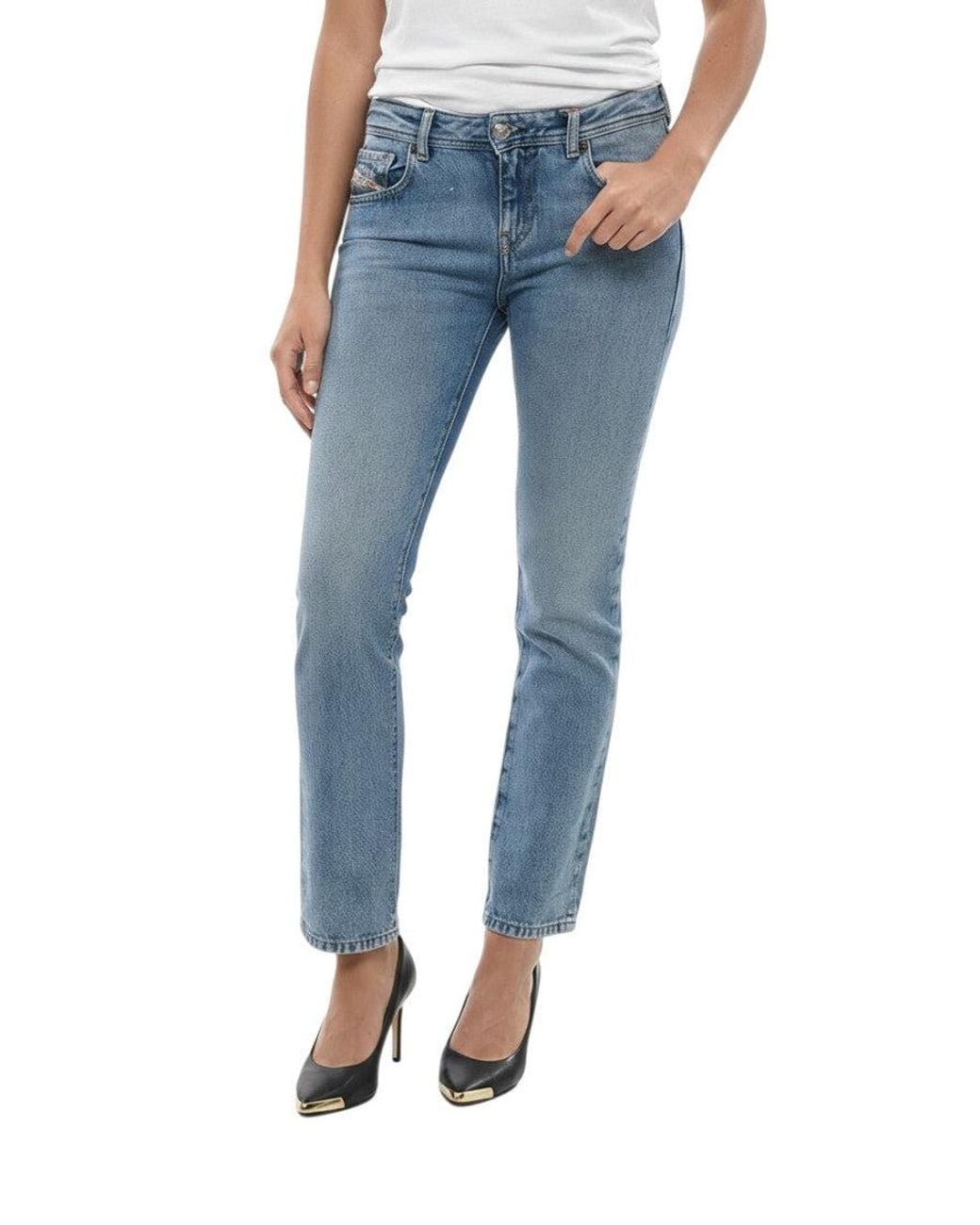 DIESEL Blue Slim Mid Rise Jeans