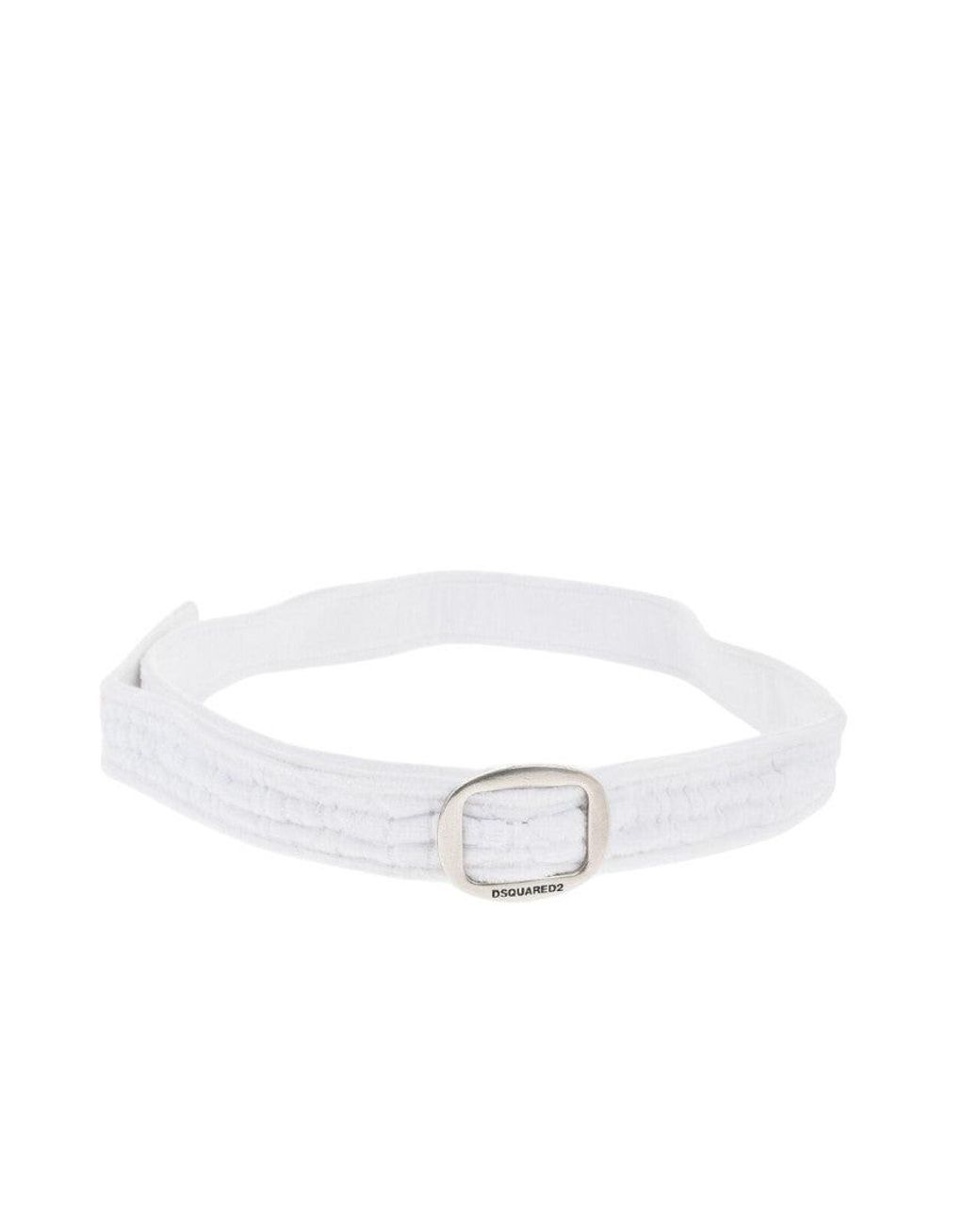 DSquared² White Twin Beach Solid Adjustable Belt