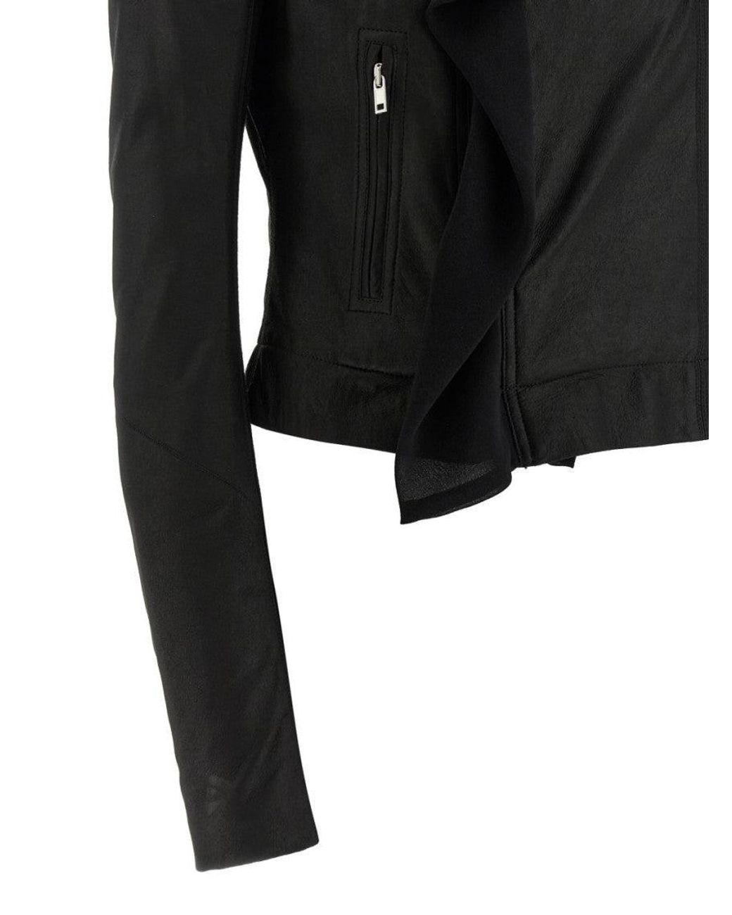 Rick Owens Black Shawl Lapel Jacket