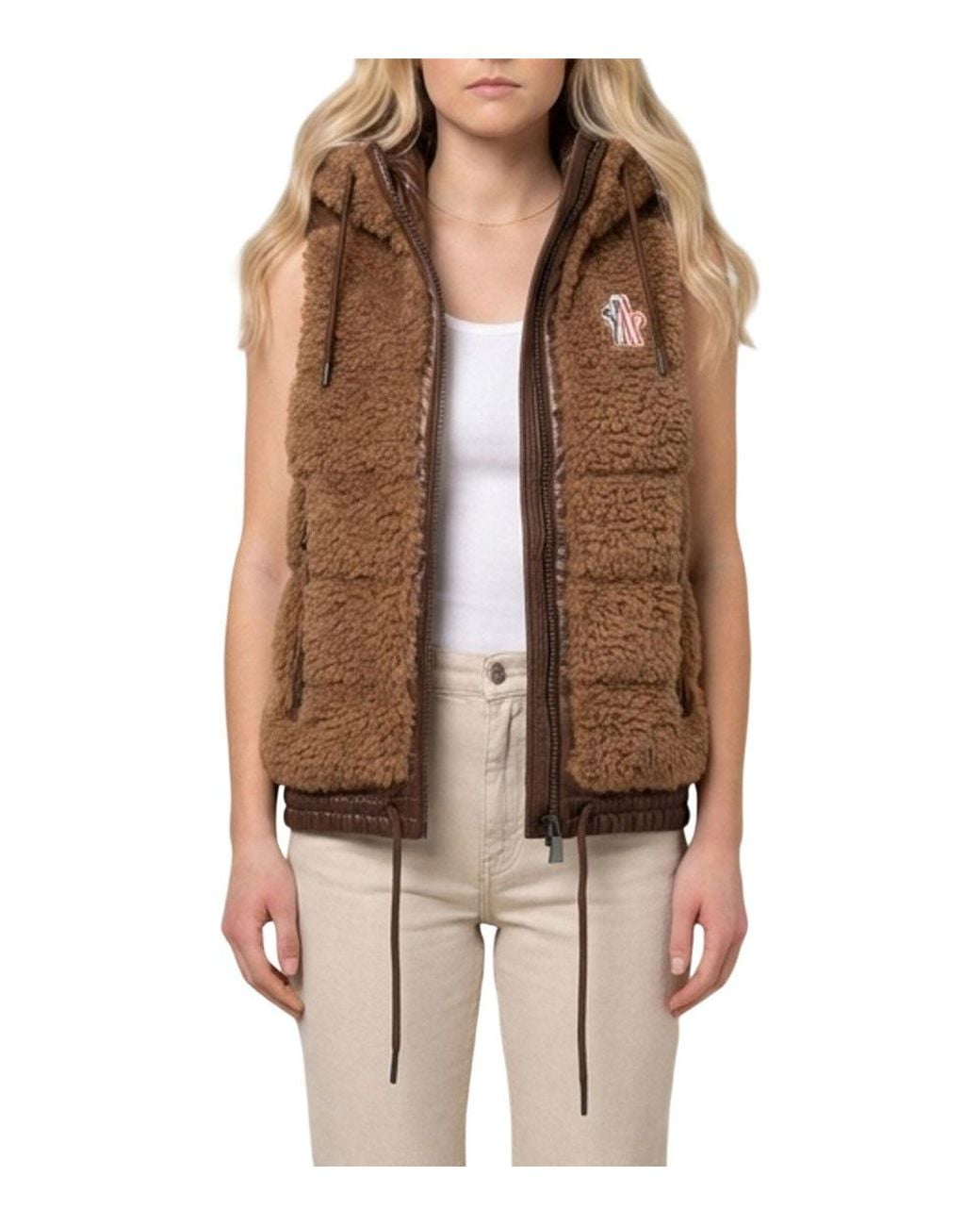 Moncler Brown Textured Hood Jacket