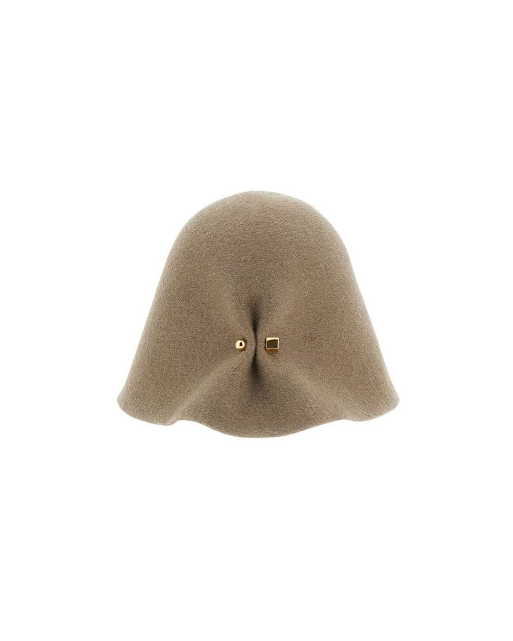 Jacquemus Natural Logo Cloche Hat