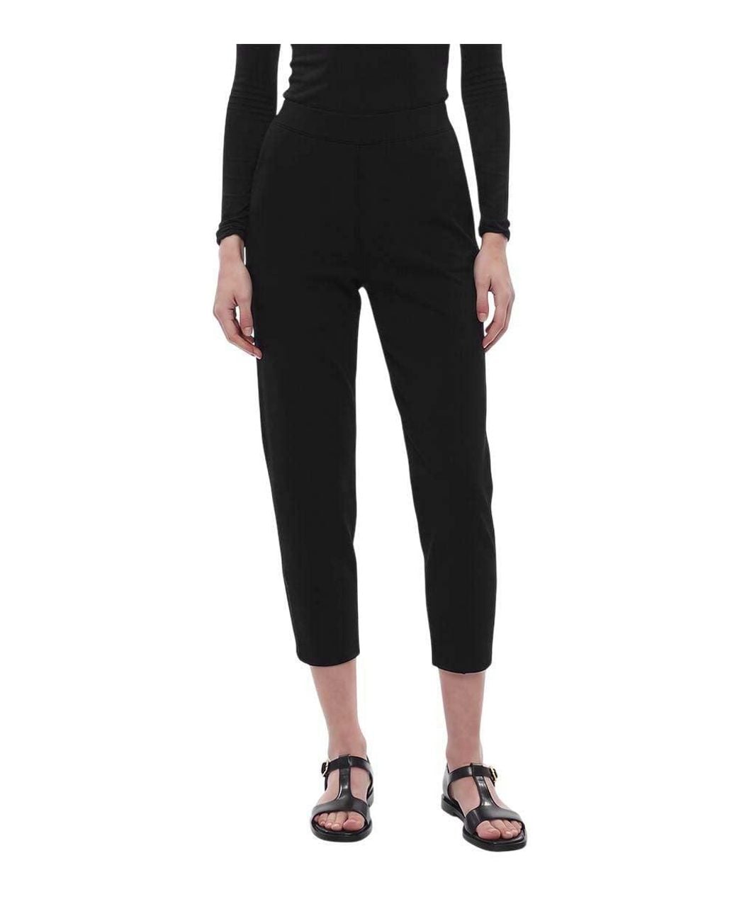 Stella McCartney Black Tapered Flat Front Pants