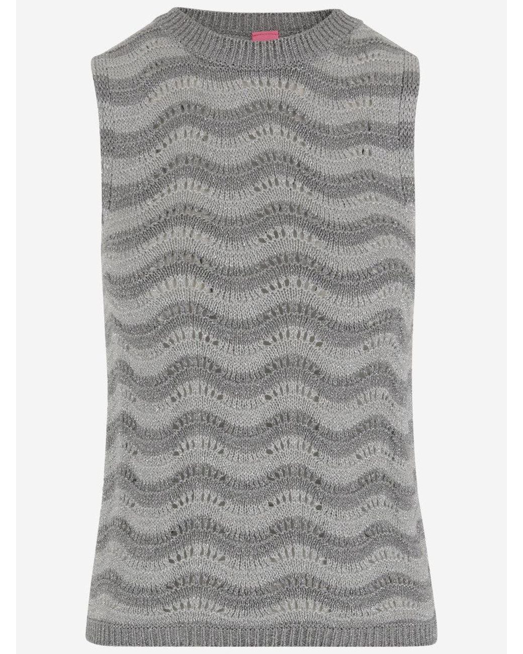Market Gray Metallic-Threading Tank Top