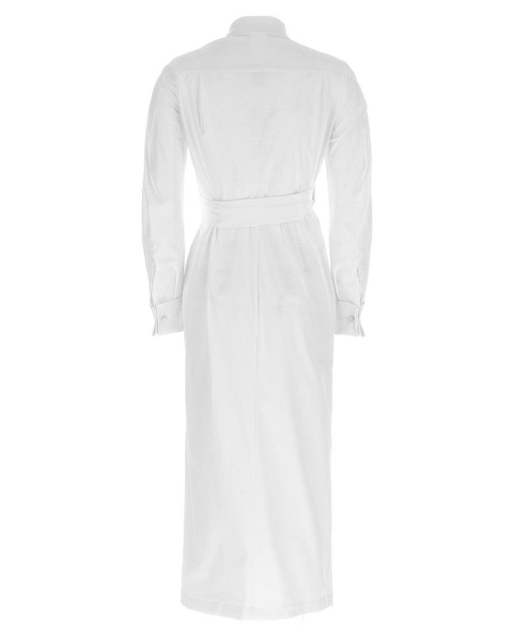 Max Mara White Balzac Long Dress