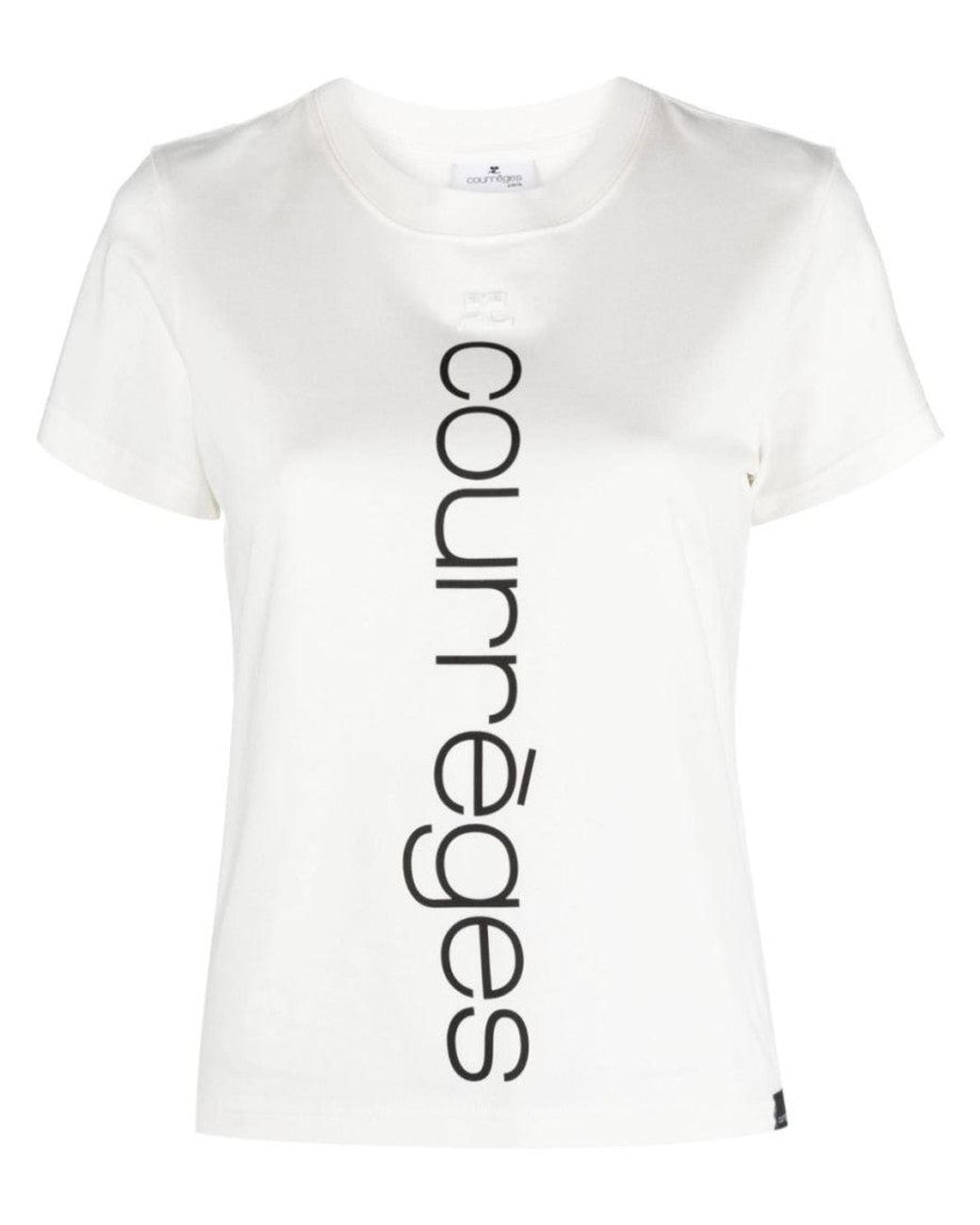 Courreges White Crew Neck T-Shirt
