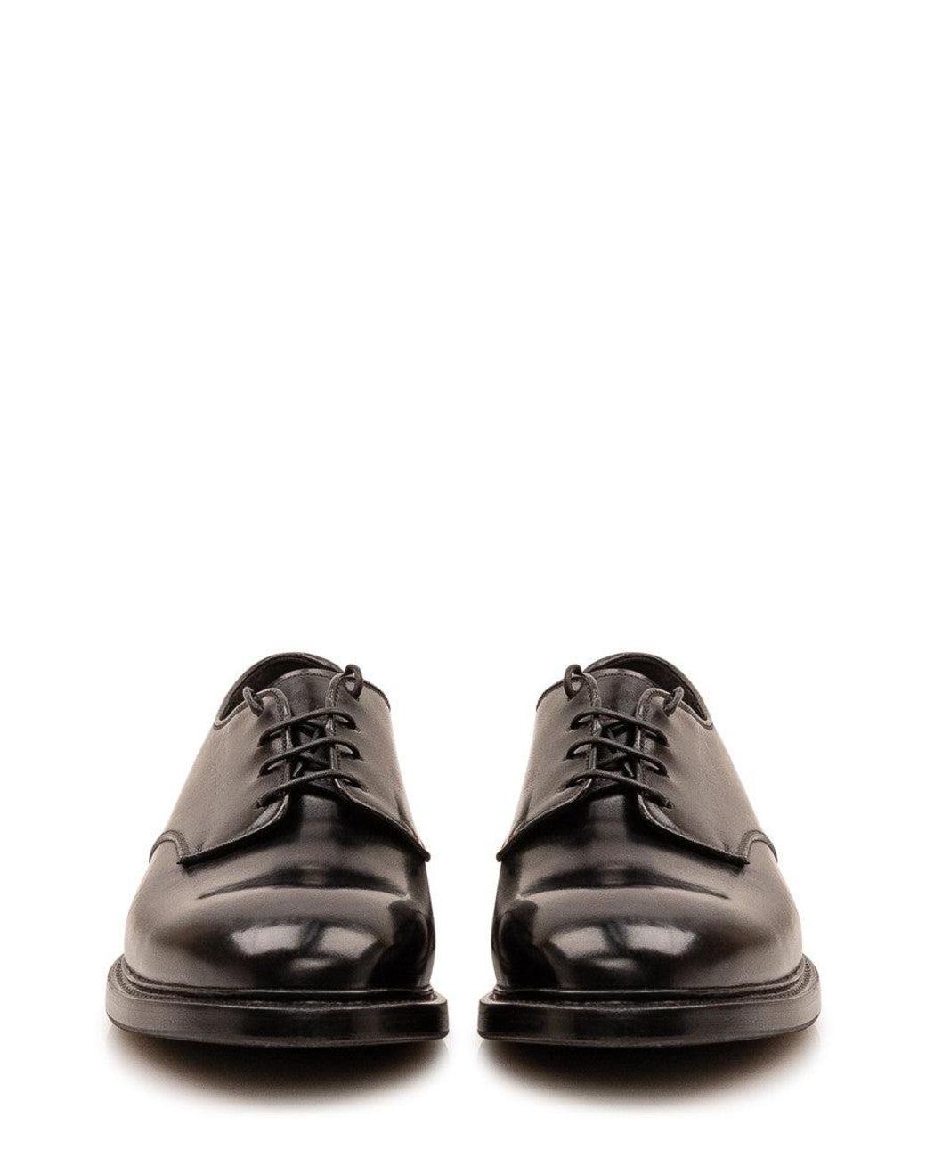 Premiata Brown Solid Lace Up Shoes for men