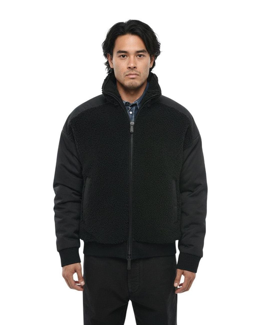 DSquared² Black Mock Collar Jacket for men