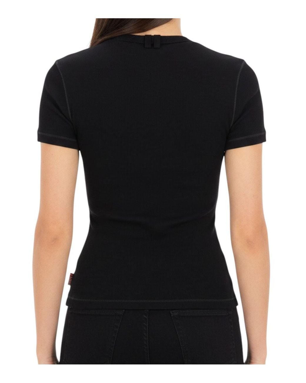 DIESEL Black Solid Hood T-Shirt