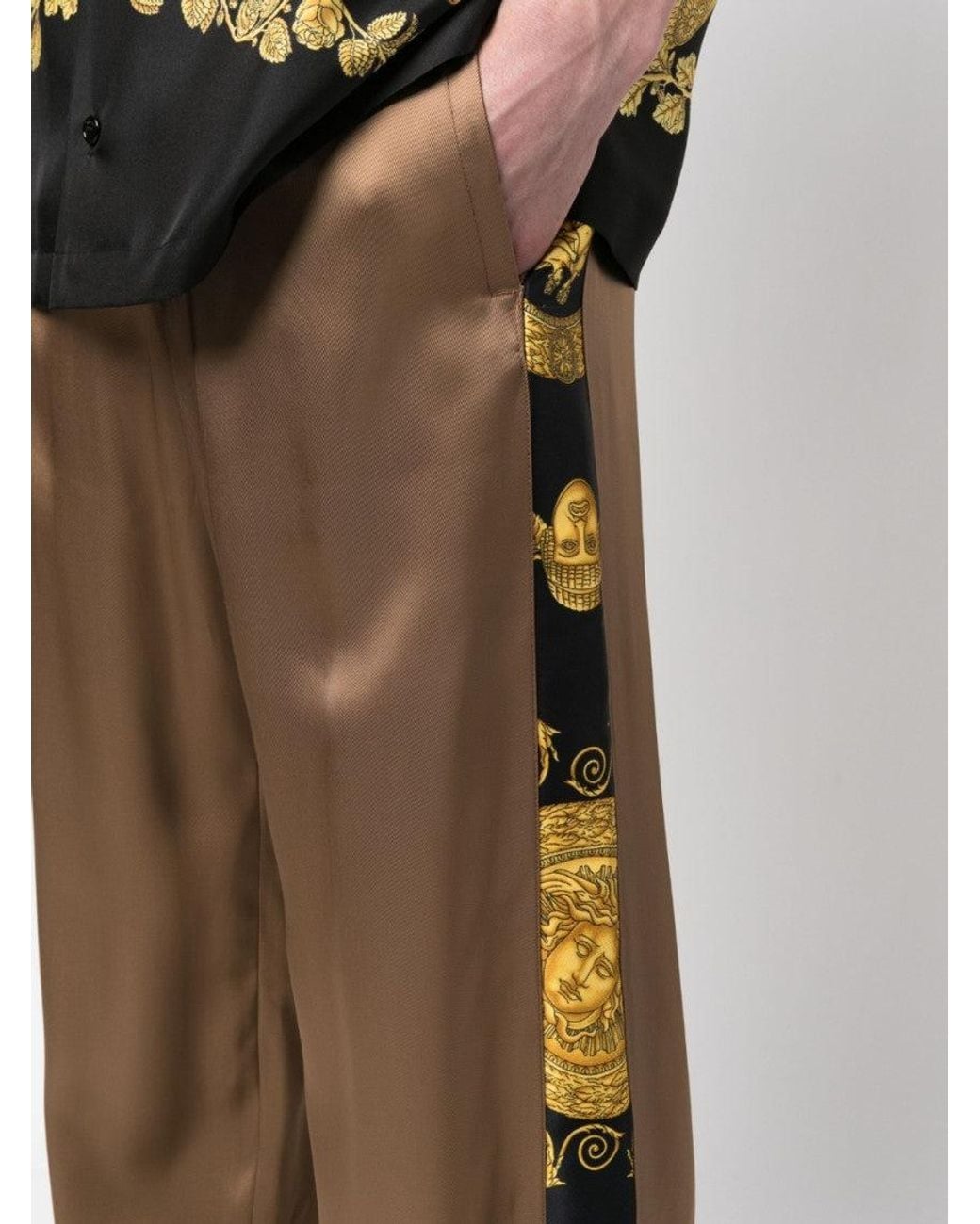 Versace Brown Heritage Trousers for men