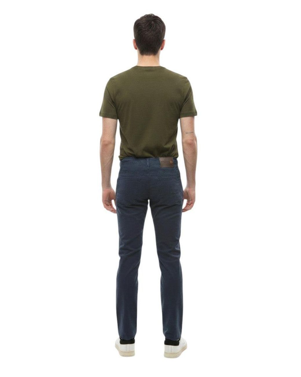 Corneliani Blue Slim Mid Rise Jeans for men