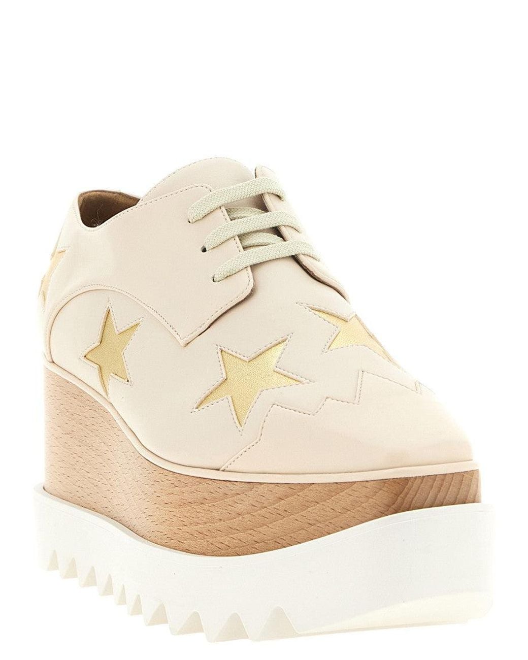 Stella McCartney White Natural Elyse Platform Dress Shoes