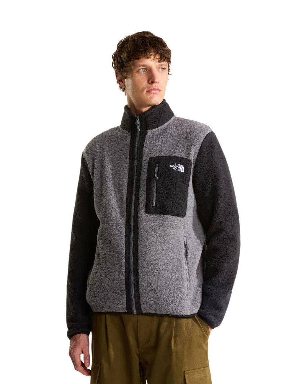 The North Face Black Mock Collar Logo Jacket for men