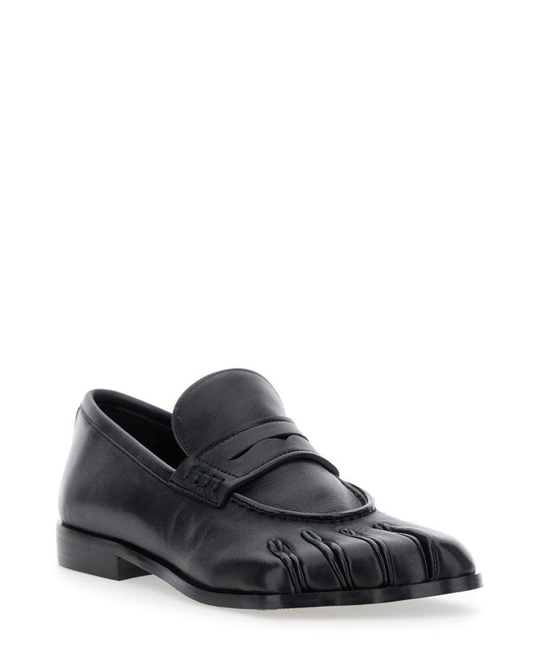 Coperni Black Loafers With Back Logo And Foot-Shaped Design