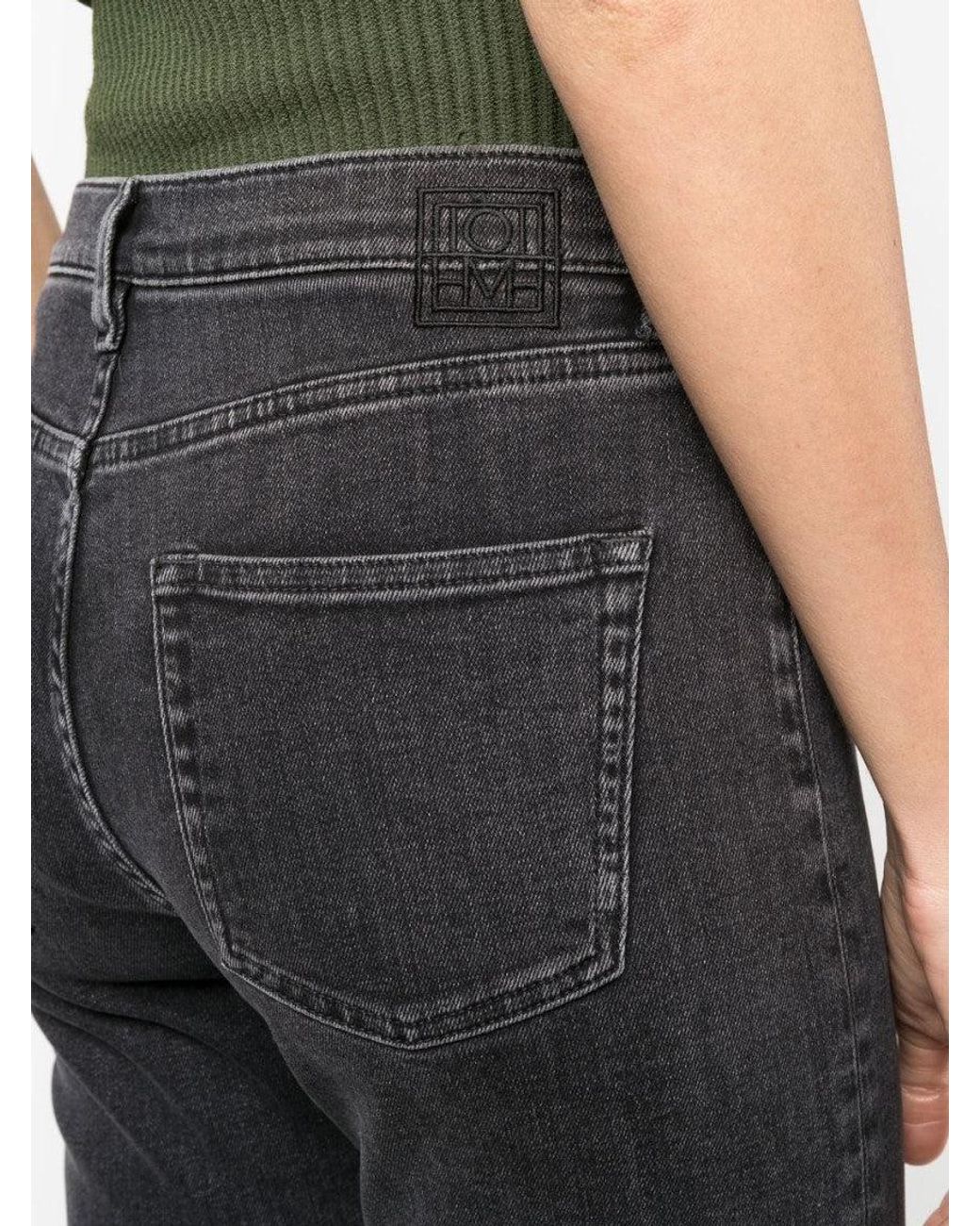 Totême Black Twisted Seam Denim Jeans