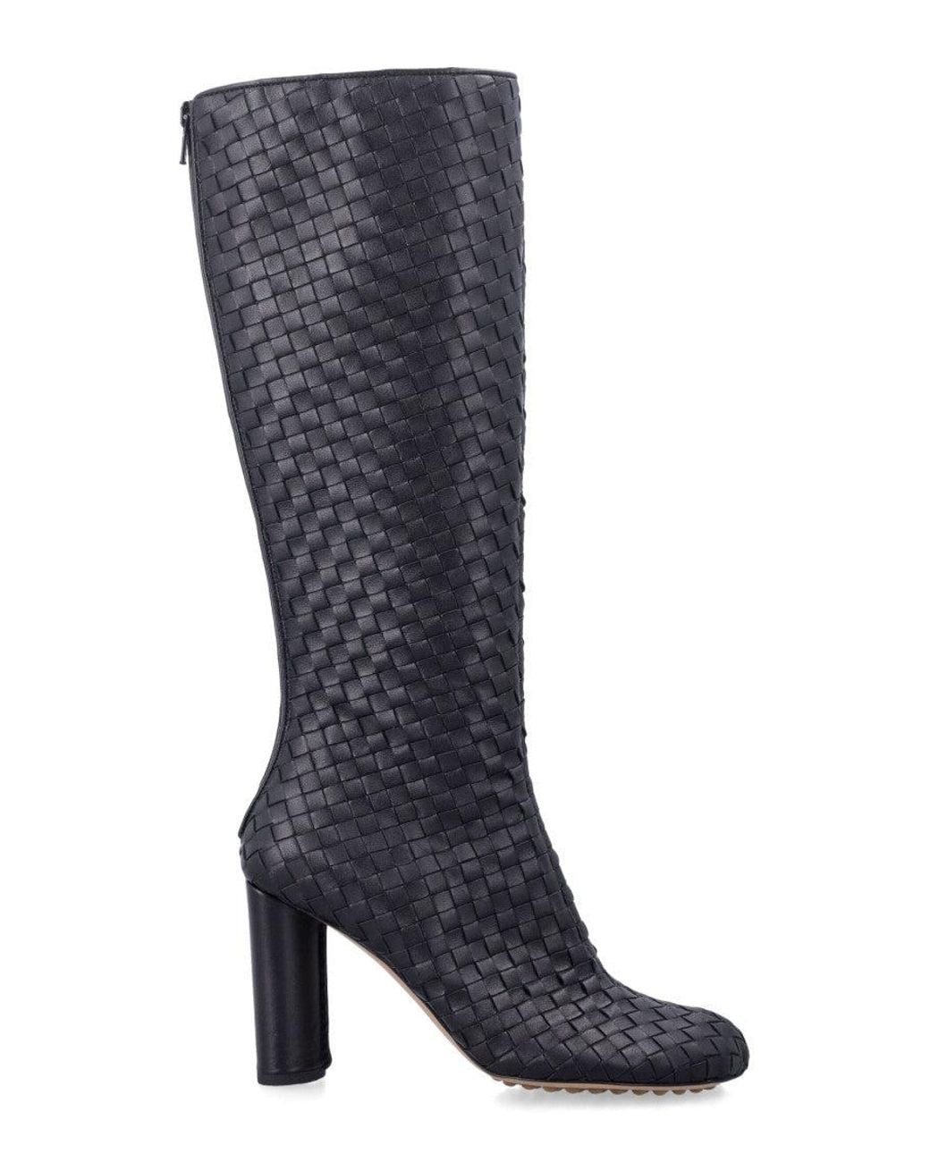 Bottega Veneta Blue Woven Cherry Boots